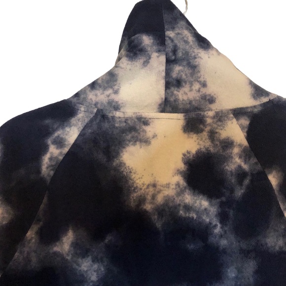 Old Navy Active Fleece Sweater Tie Dye Cowl Neck with drawstring - Picture 3 of 6